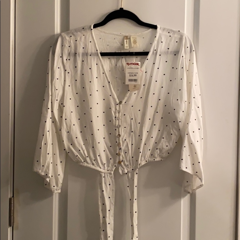 Polka dot crop top